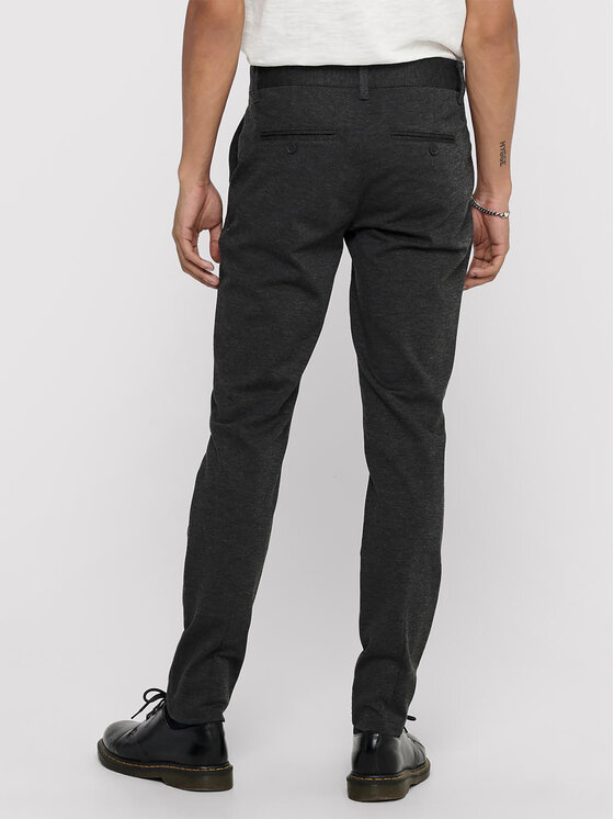 Only & Sons Only & Sons Chino nohavice Mark 22010209 Sivá Slim Fit