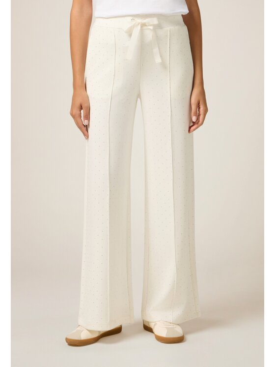 Oltre Oltre Pantaloni di tessuto P826J002380N011 Bianco Baggy Fit