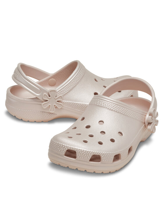 Crocs Crocs Pantoletten Classic Pearl Shine Clog K 212814 Rosa
