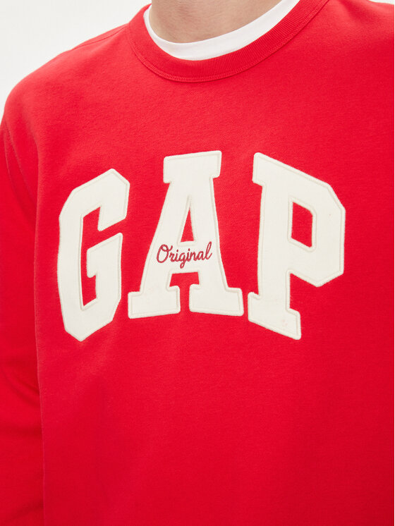 Gap Gap Majica dugih rukava 852079-08 Crvena Regular Fit