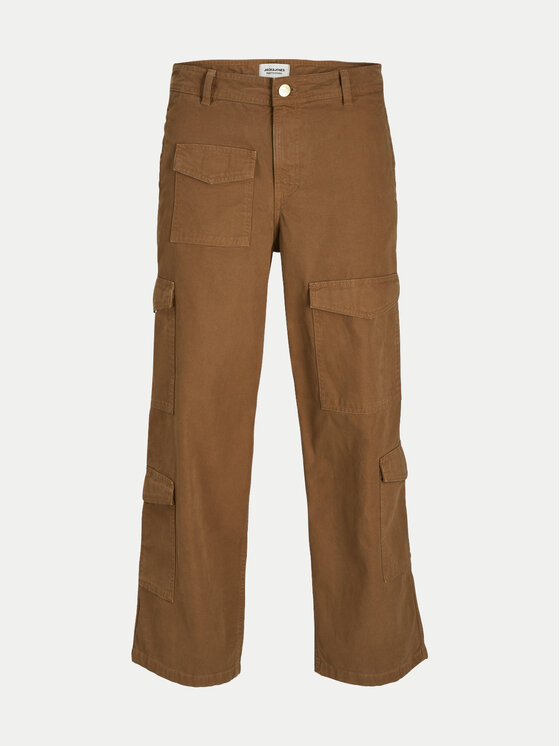 Jack&Jones Jack&Jones Bavlnené nohavice Bill 12258307 Hnedá Relaxed Fit