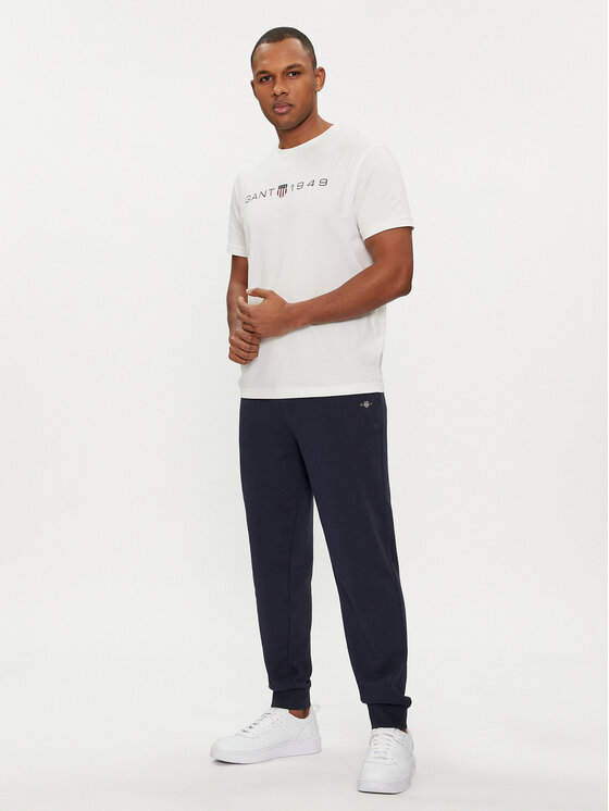 Gant Gant Тишърт Graphic 2003242 Екрю Regular Fit