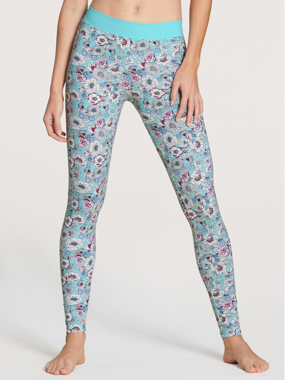 Calida Calida Legginsy 27822 Niebieski Regular Fit