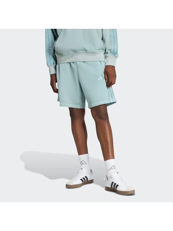 adidas adidas Szorty materiałowe 151819 Zielony Loose Fit