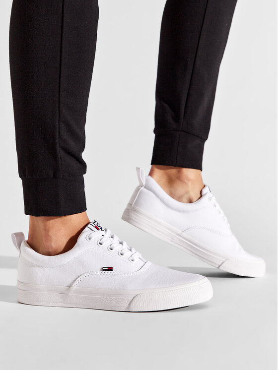 Tommy Jeans Tommy Jeans Πάνινα παπούτσια Classic Tommy Jeans Sneaker EN0EN00986 Λευκό