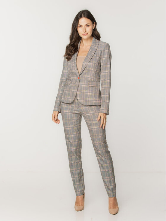Willsoor Willsoor Spodnie damskie 67051 Szary Tapered Leg