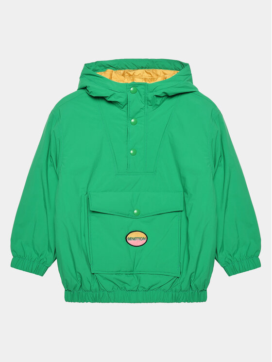 United Colors Of Benetton Geacă fără fermoar 24OXCN02T Verde Regular Fit