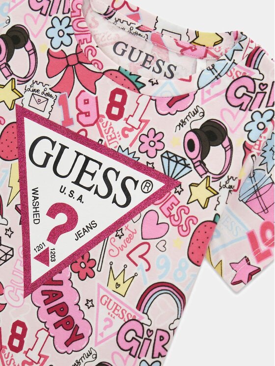 Guess Kids Guess Kids T-Shirt 183728 Kolorowy Classic Fit