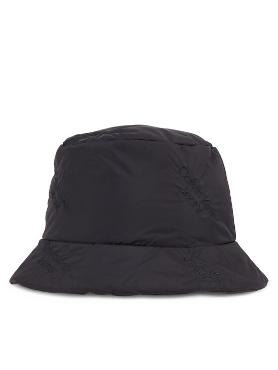 Calvin Klein Jeans Platmale Puffy Aop Bucket Hat K60K611261 Melns