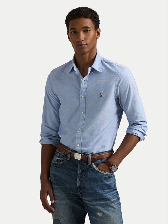 Polo Ralph Lauren Polo Ralph Lauren Cămașă Core Replen 710549084 Albastru celest Slim Fit