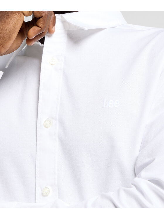 Lee Lee Koszula 112363908 Biały Regular Fit