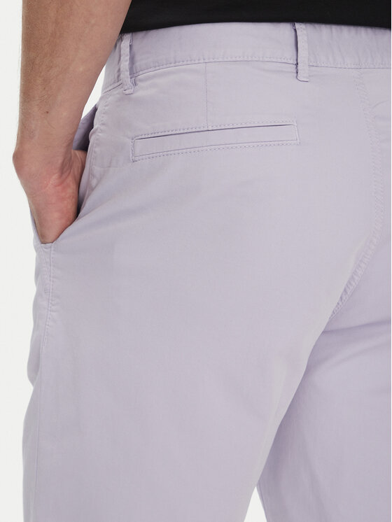 BOSS BOSS Szorty materiałowe Chino-Slim-Shorts 50536723 Fioletowy Regular Fit