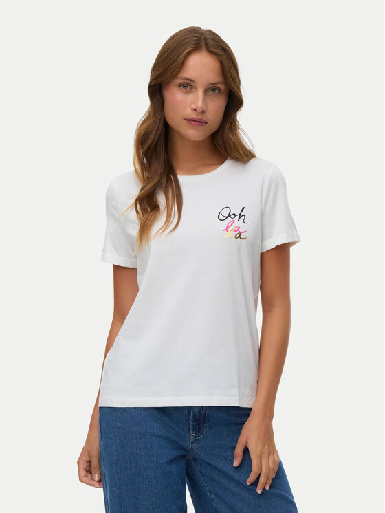 Vero Moda Tricou Ikami 10340181 Alb Regular Fit