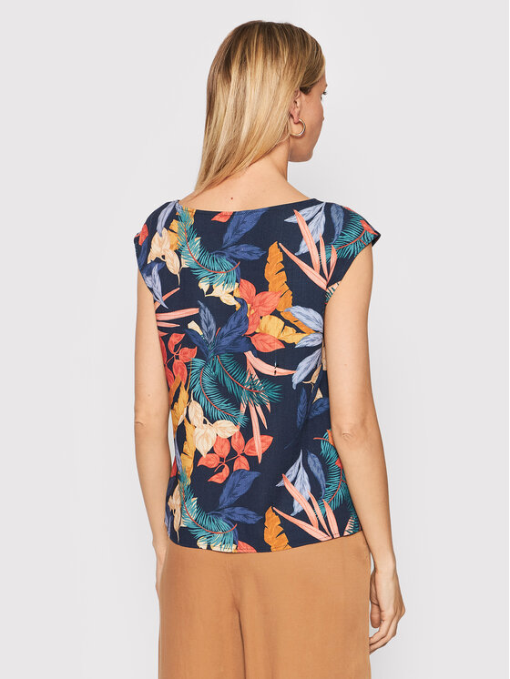 Blusa Afeli T2209.061 Blu scuro Regular Fit