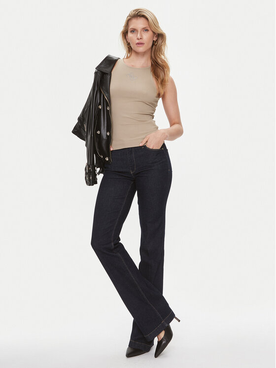 Guess Guess Top W4RP43 KAZH2 Beige Slim Fit