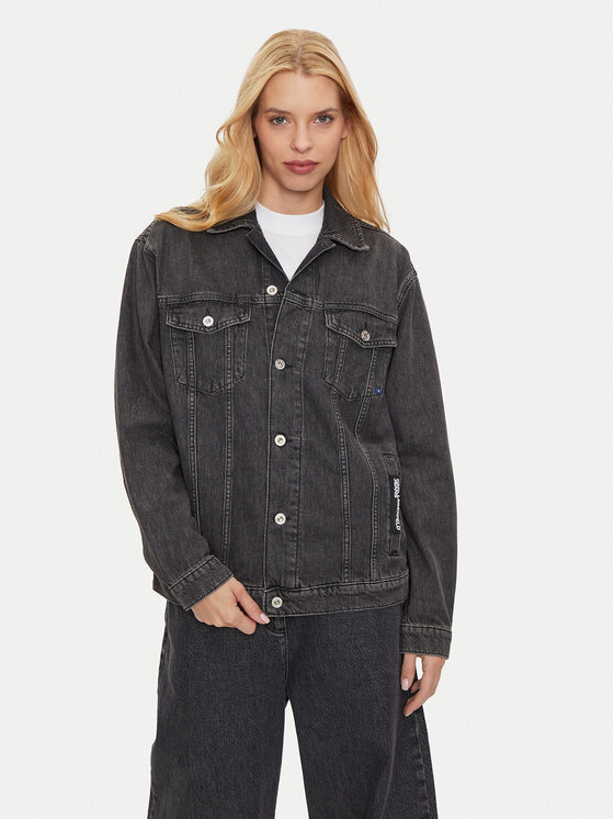 Karl Lagerfeld Jeans Karl Lagerfeld Jeans Geacă de blugi 246J1401 Gri Relaxed Fit