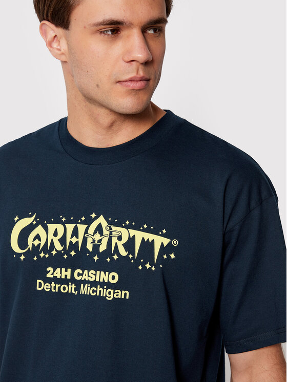 Carhartt WIP Carhartt WIP Tricou Casino I030171 Bleumarin Loose Fit