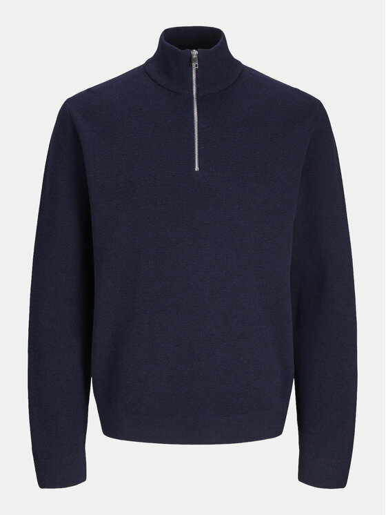 Jack&Jones Džemperis Milano 12259664 Tumši zils Relaxed Fit