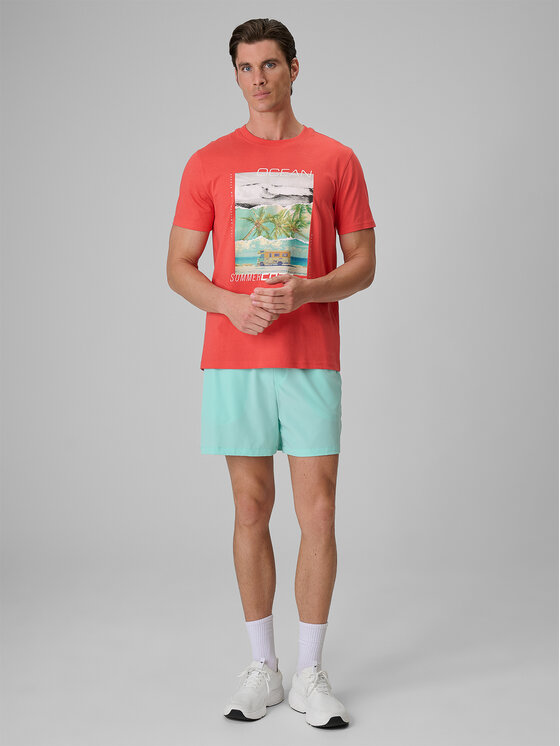 4F 4F T-Shirt SUMMER CODE Koralowy Regular Fit