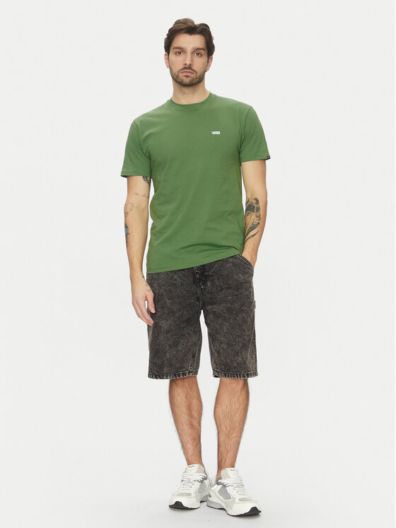 Vans Vans T-Shirt Left Chest Logo VN0A3CZE Zielony Classic Fit