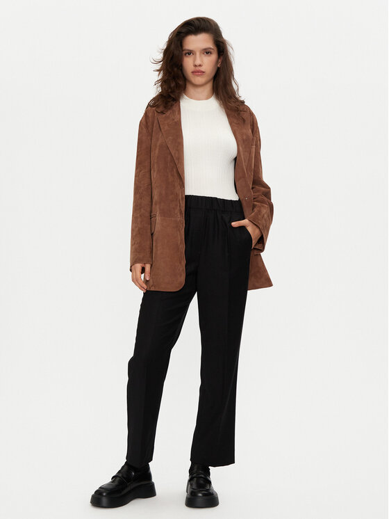 Weekend Max Mara Weekend Max Mara Παντελόνι υφασμάτινο Hateley 2425136052 Μαύρο Regular Fit
