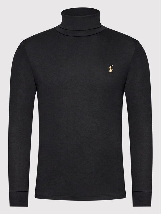 Polo Ralph Lauren Polo Ralph Lauren Bluză cu gât 710853205001 Negru Slim Fit