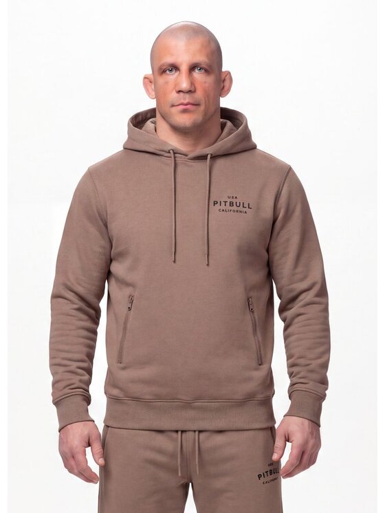 PITBULL PITBULL Bluza ARBOR Brązowy Regular Fit