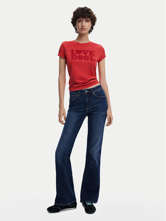 Desigual Desigual T-Shirt Love Dsgl 25SWTK10 Κόκκινο Regular Fit