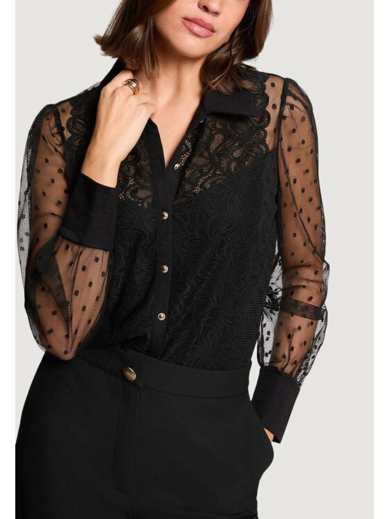 Morgan Morgan Camicia 261-TMUSIC Nero Regular Fit