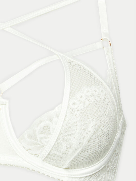 Hunkemöller Hunkemöller Nedrček s kostjo Anna 204531 Bela