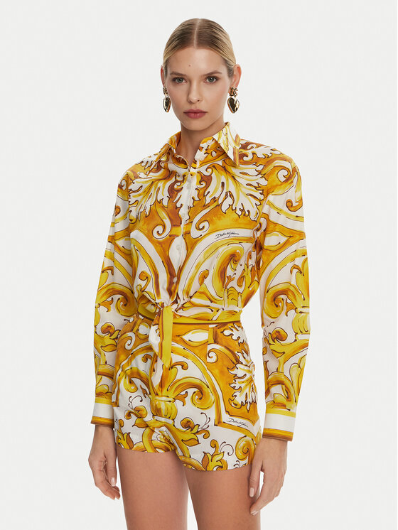 Dolce&Gabbana Dolce&Gabbana Сорочка F5S65T FI5JK Жовтий Regular Fit