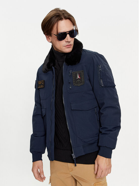 Aeronautica Militare Aeronautica Militare Kurtka bomber 232AB2106CT3151 Granatowy Regular Fit