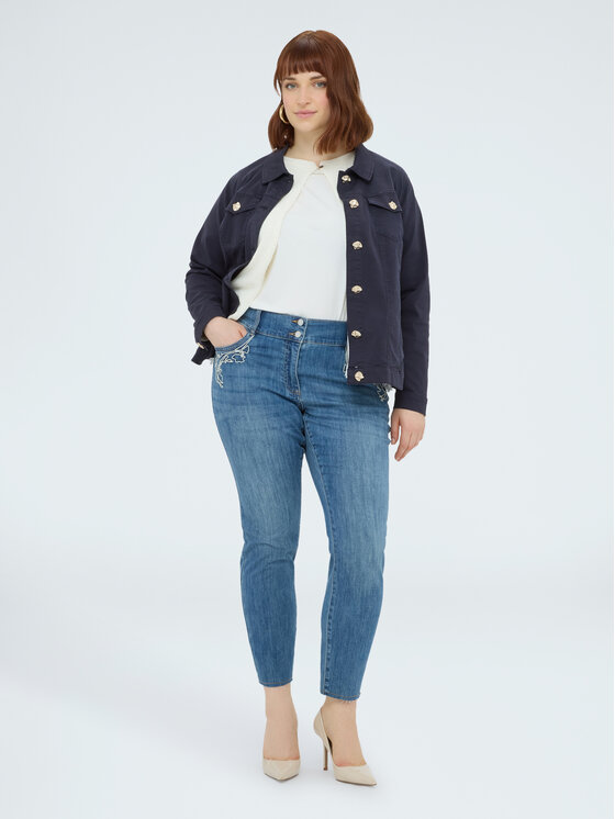 Fiorella Rubino Fiorella Rubino Jeansy P585T005279N024 Turkusowy Skin Fit