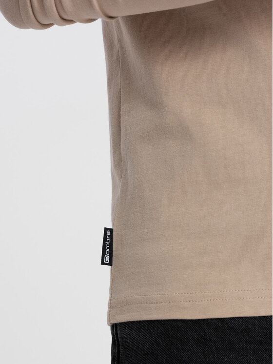 Ombre Ombre S dlouhým rukávem OM-LSPT-0116 Béžová Regular Fit