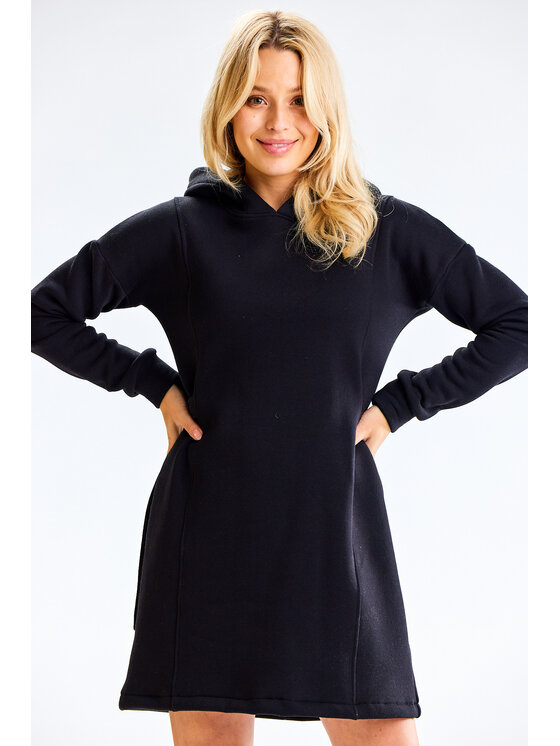 Infinite You Infinite You Sukienka dzianinowa M331 Czarny Basic Fit