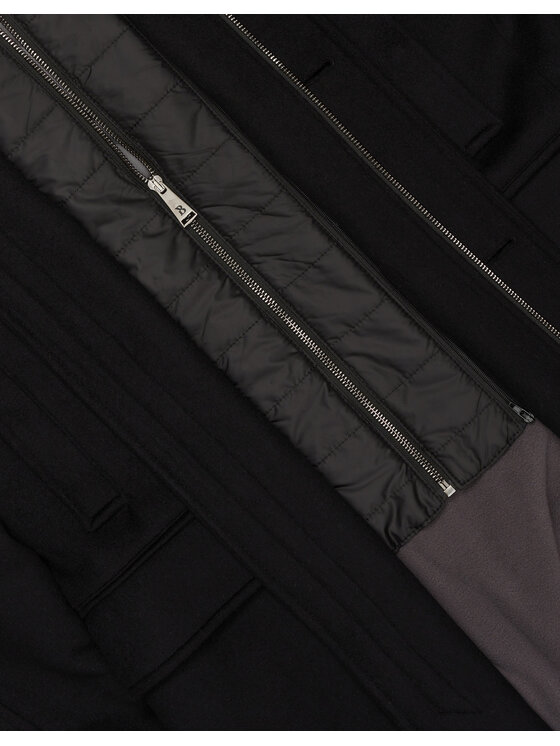 Borgio Borgio Płaszcz zimowy pontelongo Czarny Slim Fit