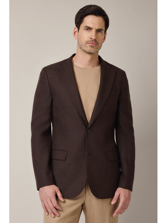 Lancerto Lancerto Marynarka Ferla MA073225000010 Brązowy Slim Fit