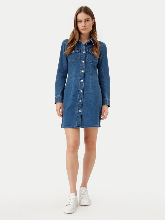 ONLY ONLY Jeanskleid Believe 15326613 Blau Slim Fit