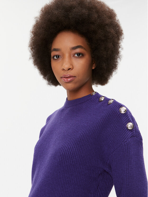 Morgan Morgan Sweter 232-MARIN Fioletowy Regular Fit