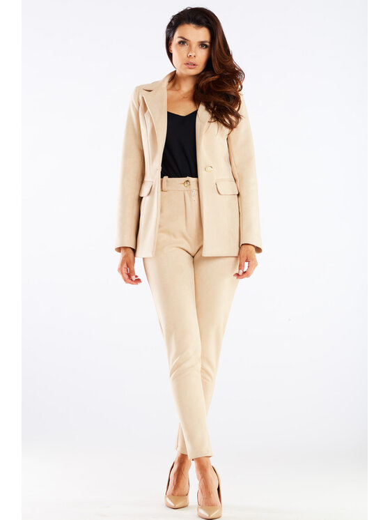 Awama Awama Dámské kalhoty A461 Béžová Basic Fit