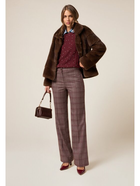 Oltre Oltre Pantaloni di tessuto P00AR009136N0Z6 Bordeaux Regular Fit