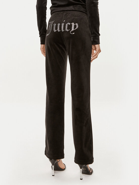 Juicy Couture Juicy Couture Donji dio trenerke Tina JCAPW045 Crna Regular Fit