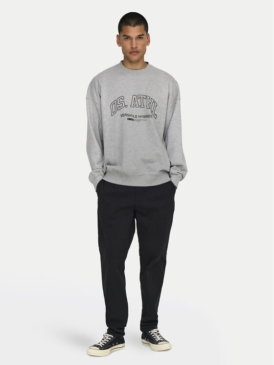 Only & Sons Only & Sons Суитшърт Alta 22030885 Сив Oversize