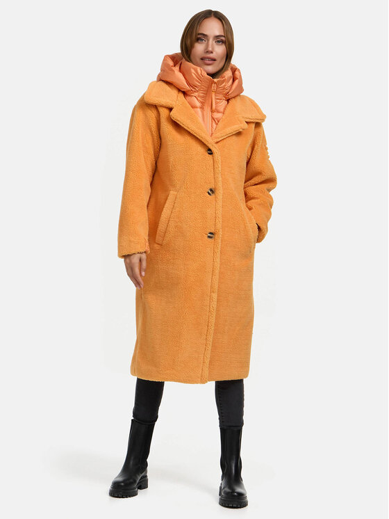 Navahoo Navahoo Kurtka zimowa Teddyzauber Pomarańczowy Regular Fit