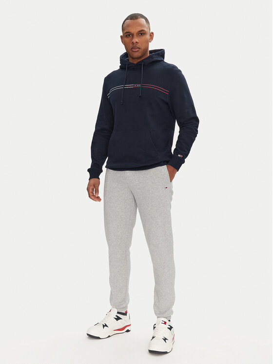 Tommy Jeans Tommy Jeans Donji dio trenerke Flag DM0DM20473 Siva Slim Fit