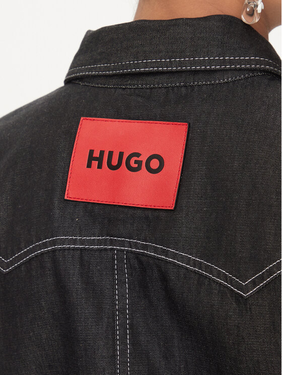 HUGO Hugo Sukienka jeansowa Karinne-1 50496059 Czarny Regular Fit