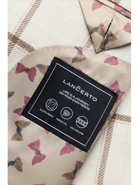 Lancerto Lancerto Marynarka Clusone MA131126000031 Beżowy Regular Fit