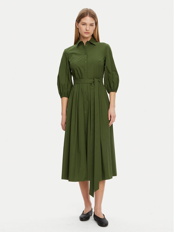 Weekend Max Mara Weekend Max Mara Rochie tip cămașă Kenita 2515221202 Verde Regular Fit