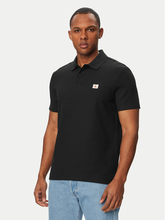 Calvin Klein Jeans Tricou polo LV04RG217G Negru Regular Fit