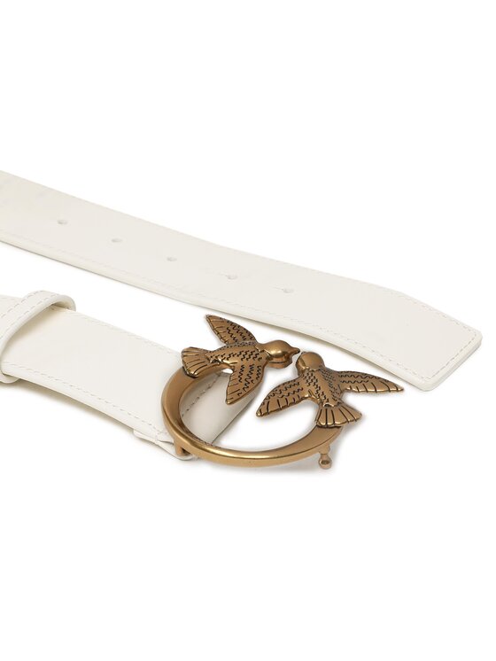 PINKO Pinko Dámsky opasok Love Berry H4 Belt PE 23 PLT01 100120 A0F1 Biela